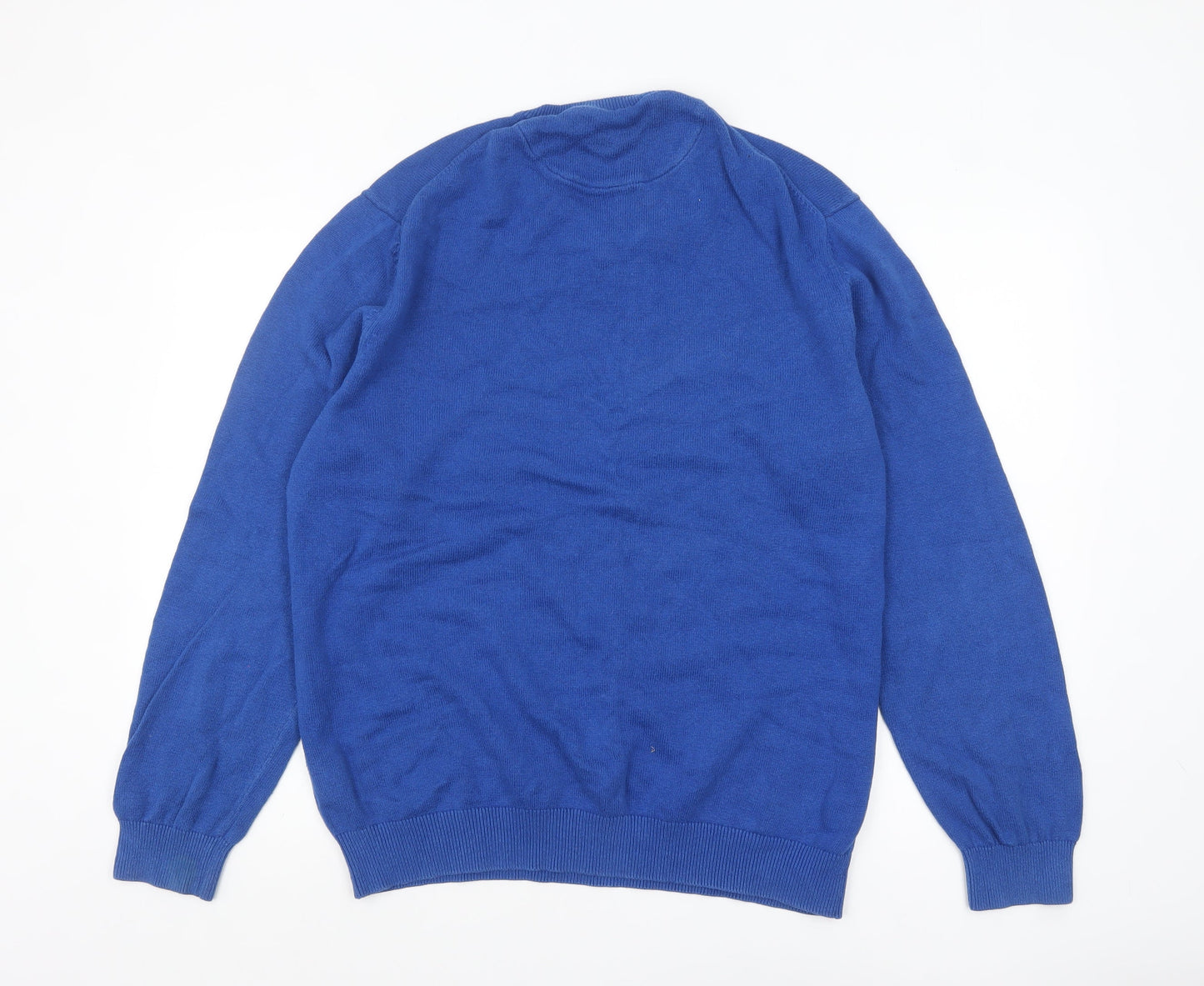 Crew Clothing Co. Men's Blue 2XL V-Neck Cotton Cashmere Jumper