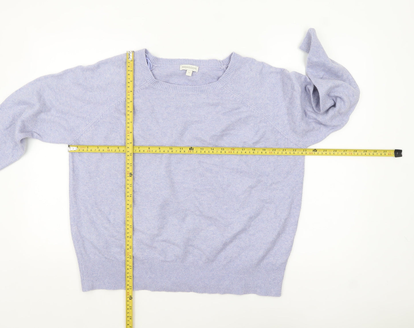 Monsoon Women’s Purple Knit Crew Neck Pullover Jumper M