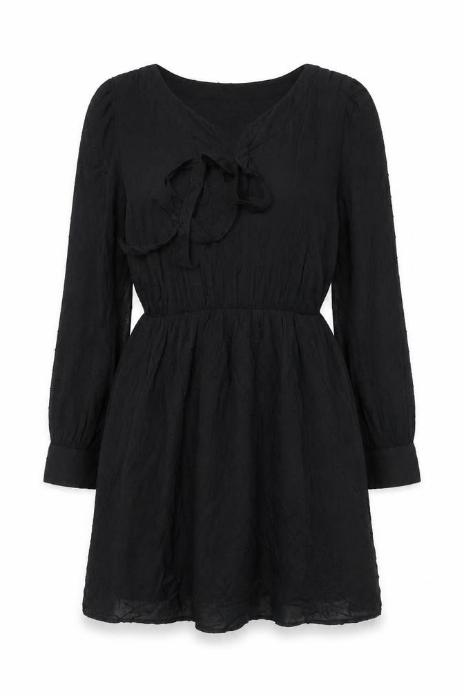 Jacqueline de Yong Women’s Black Fit & Flare Short Viscose Dress Size 12