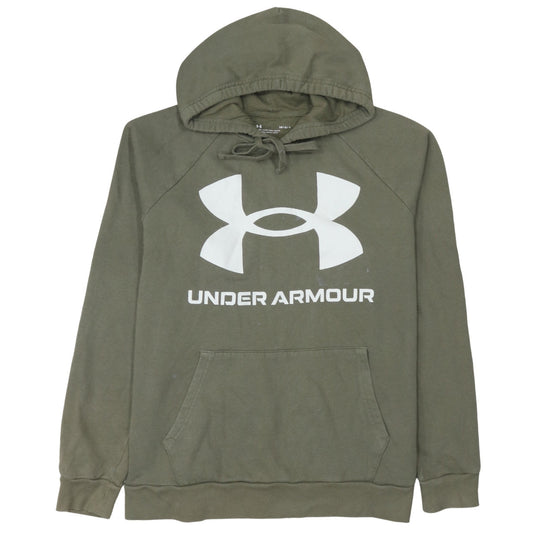 Under Armour Men's Green Pullover Hoodie L Relaxed Fit Sportswear