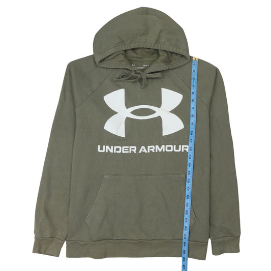 Under Armour Men's Green Pullover Hoodie L Relaxed Fit Sportswear