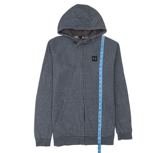 Under Armour Men's Grey Full Zip Hoodie Small Cotton Blend