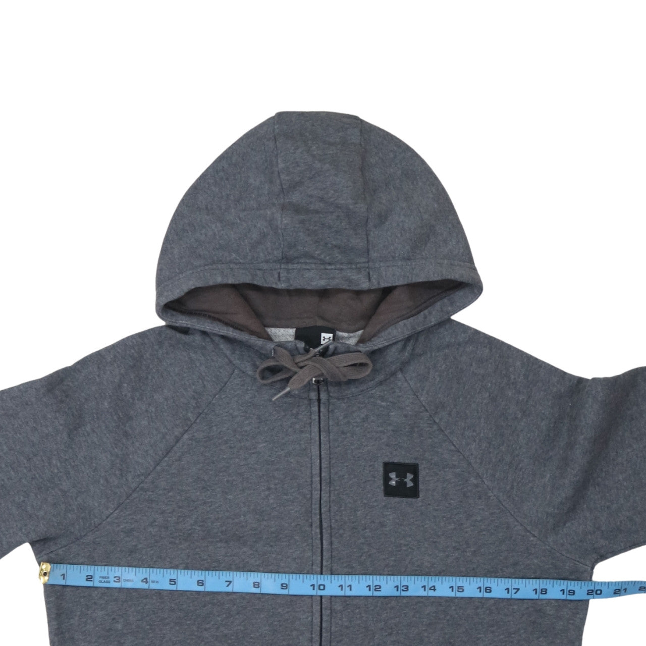 Under Armour Men's Grey Full Zip Hoodie Small Cotton Blend