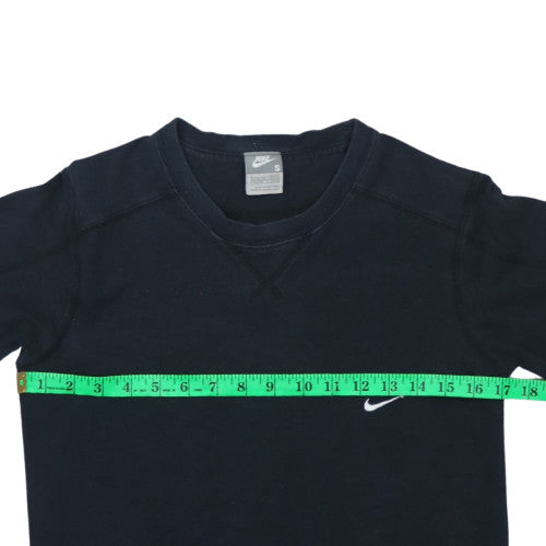 Nike Men's Black Long Sleeve Crew Neck Cotton Top Size Small