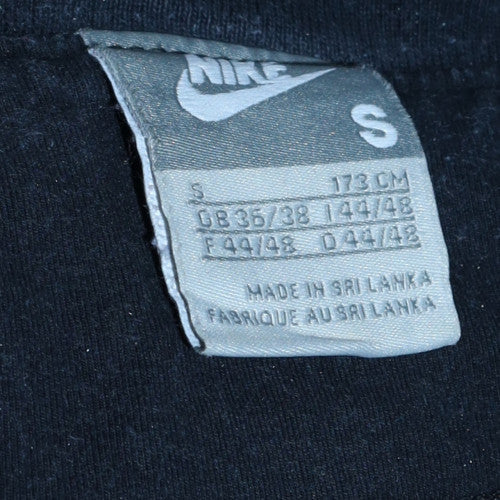 Nike Men's Black Long Sleeve Crew Neck Cotton Top Size Small