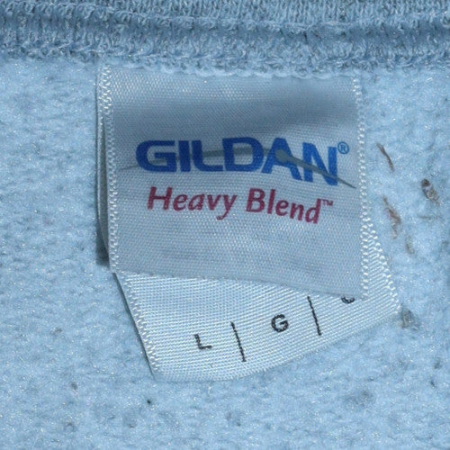 Gildan Women's Grey Graphic Pullover Sweatshirt L I Woke Up Like This