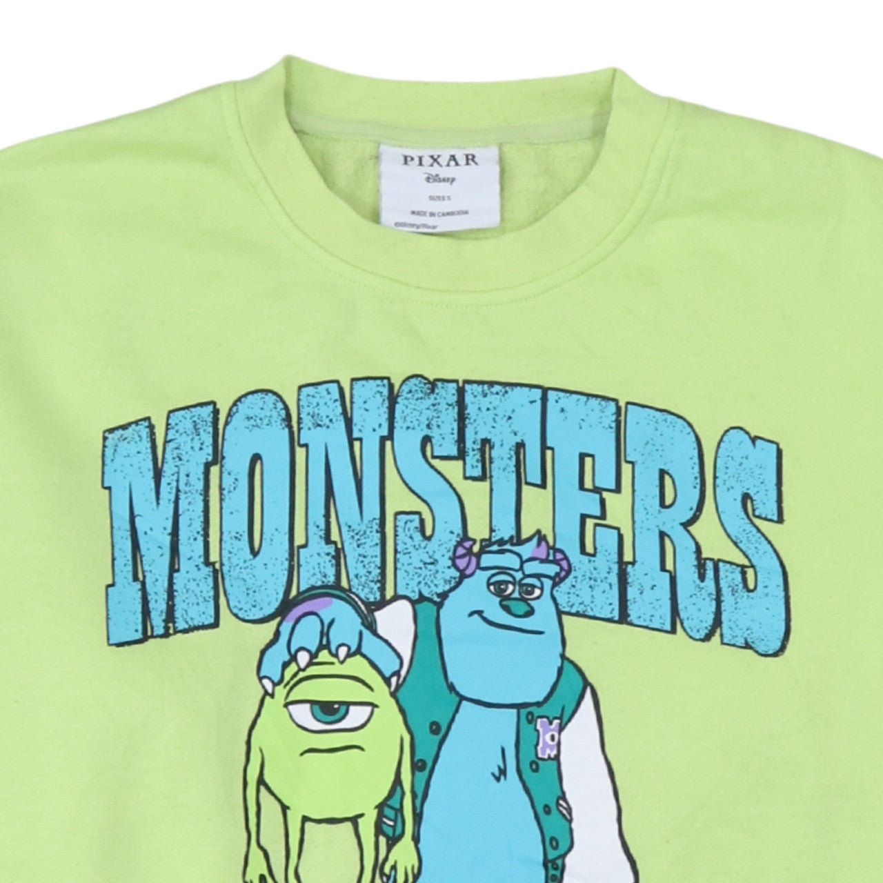 Disney Pixar Monsters University Green Sweatshirt Women S