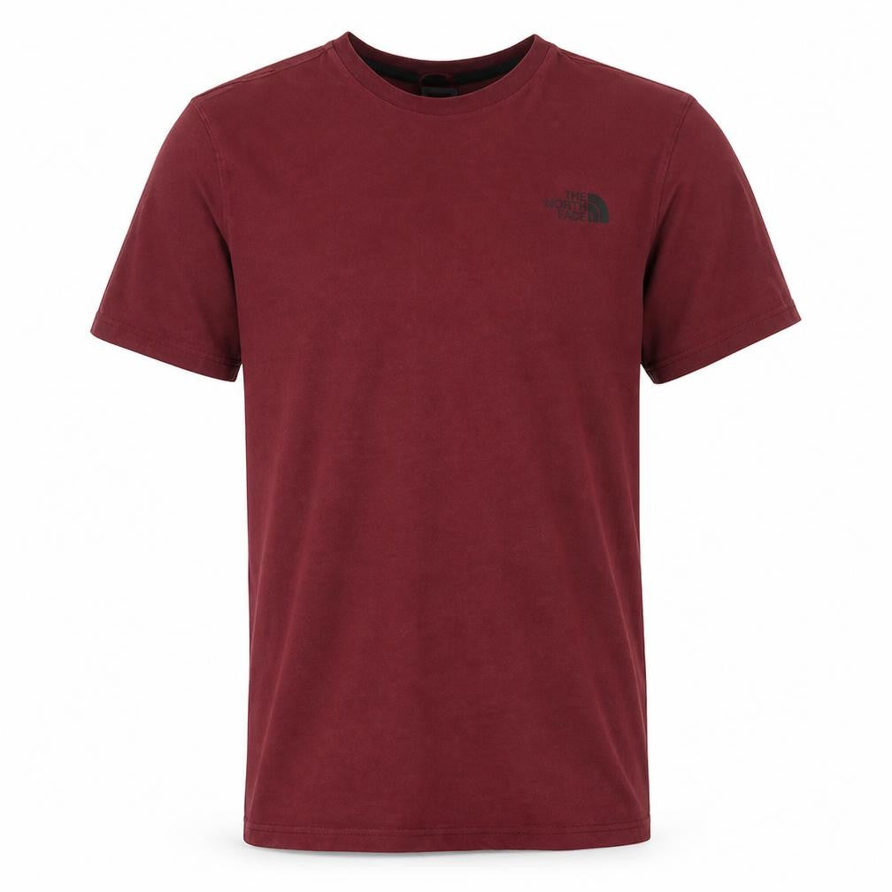 The North Face Men's Red Cotton Crew Neck Short Sleeve T-Shirt XS