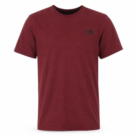 The North Face Men's Red Cotton Crew Neck Short Sleeve T-Shirt XS