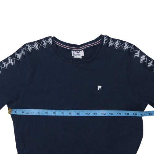 Fila Boys Blue Logo Short Sleeve Crew Neck T-Shirt 13-14 Years