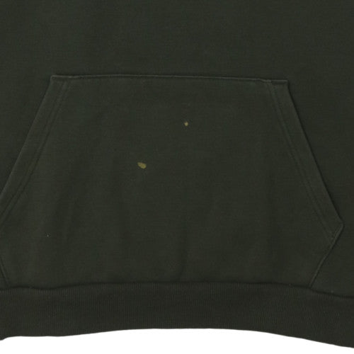 Puma Men Green Pullover Hoodie L Hooded Fleece Sweatshirt