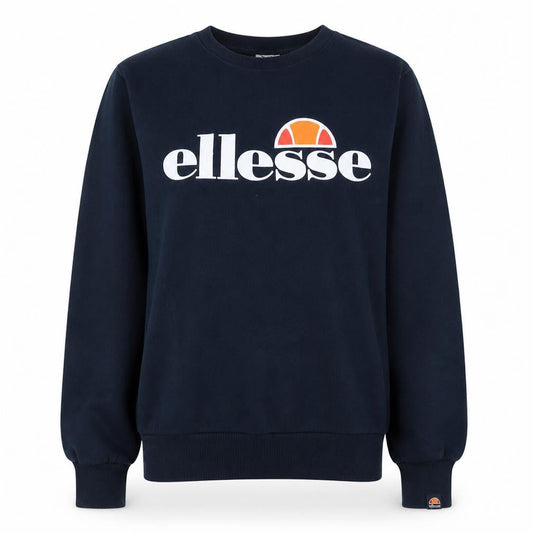Ellesse Womens Navy Blue Crew Neck Pullover Sweatshirt UK 8