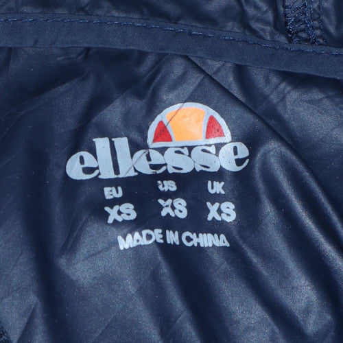 Ellesse Men's Blue XS Windbreaker Jacket Hooded Lightweight