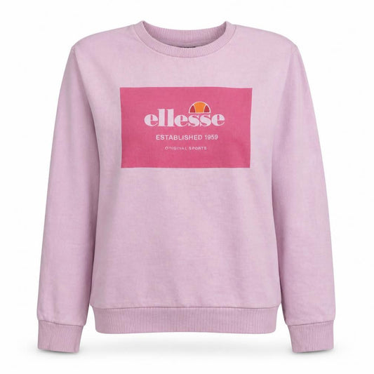 Ellesse Womens Pink Crew Neck Pullover Sweatshirt UK 12