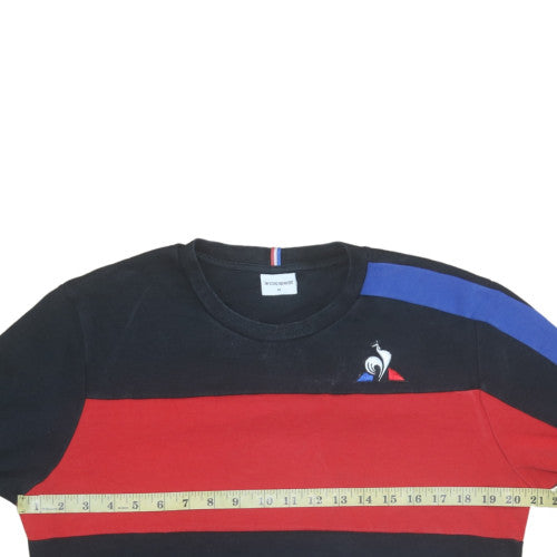 Le Coq Sportif Men's Black Red Crew Neck Sweatshirt M Sports Style