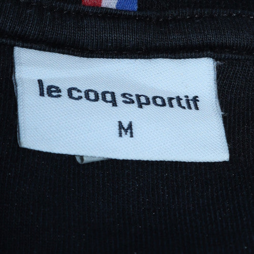 Le Coq Sportif Men's Black Red Crew Neck Sweatshirt M Sports Style