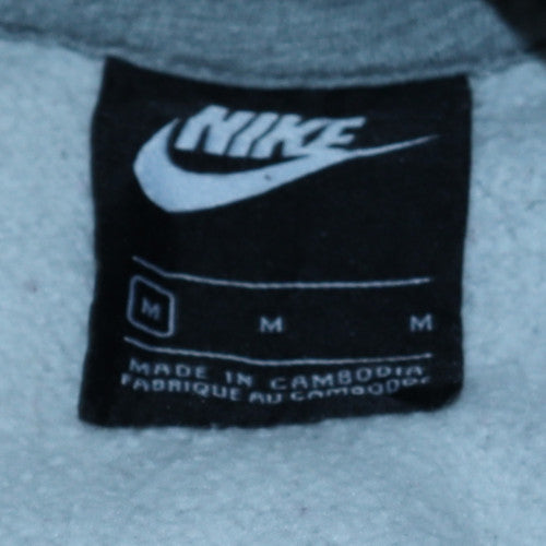 Nike Women’s Grey Pullover Hoodie Medium Cotton Blend Casual