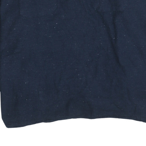 Weird Fish Men's Blue Henley 1/4 Zip Sweatshirt Size L
