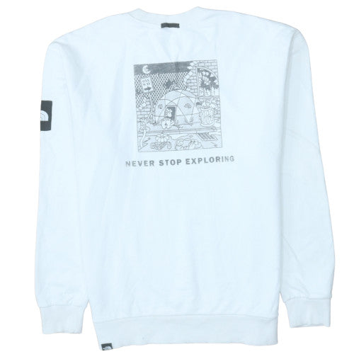 The North Face Men's White XL Pullover Sweatshirt Graphic Outdoor Style