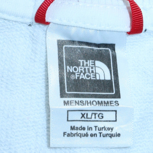 The North Face Men's White XL Pullover Sweatshirt Graphic Outdoor Style