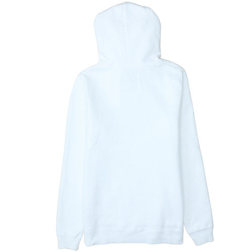 Hollister Women White Pullover Hoodie Medium Cotton Blend Logo Design