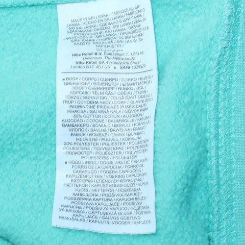 Nike Women’s Mint Green Pullover Hoodie Size M Cotton Blend