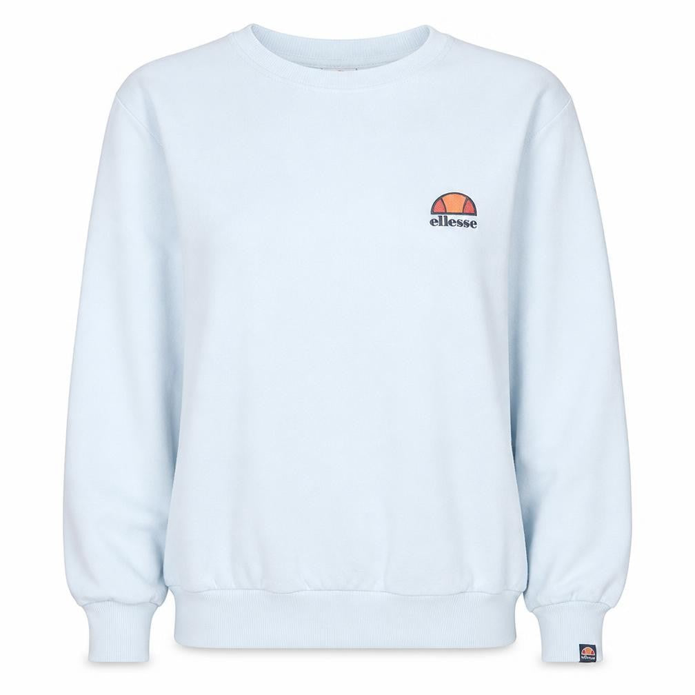 Ellesse Womens White UK 12 Cotton Blend Pullover Sweatshirt