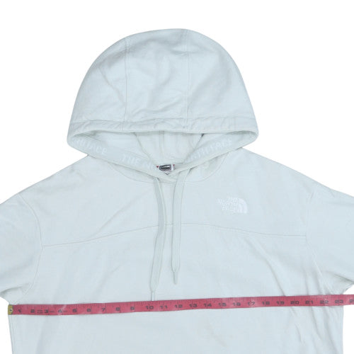 The North Face Womens White Pullover Hoodie Size L Cotton Sweatshirt