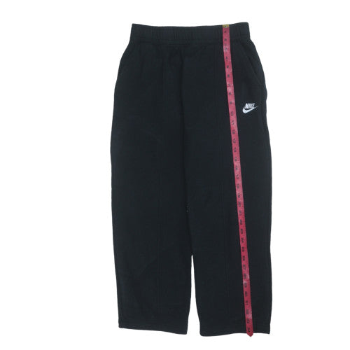Nike Men's Black Fleece Sweatpants S Regular Elastic Waist Activewear