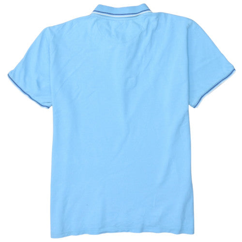 Champion Men's Blue Short Sleeve Polo Shirt Medium Cotton Classic Fit