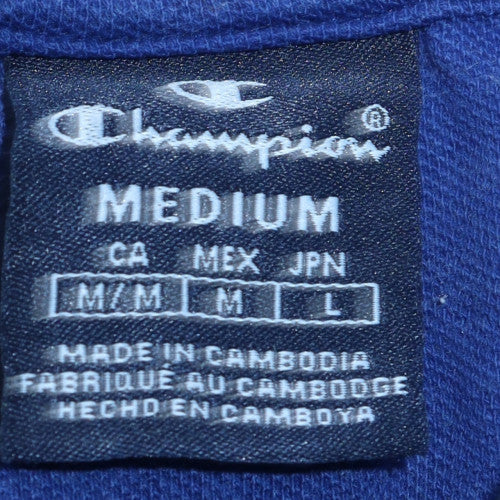 Champion Men's Blue Short Sleeve Polo Shirt Medium Cotton Classic Fit