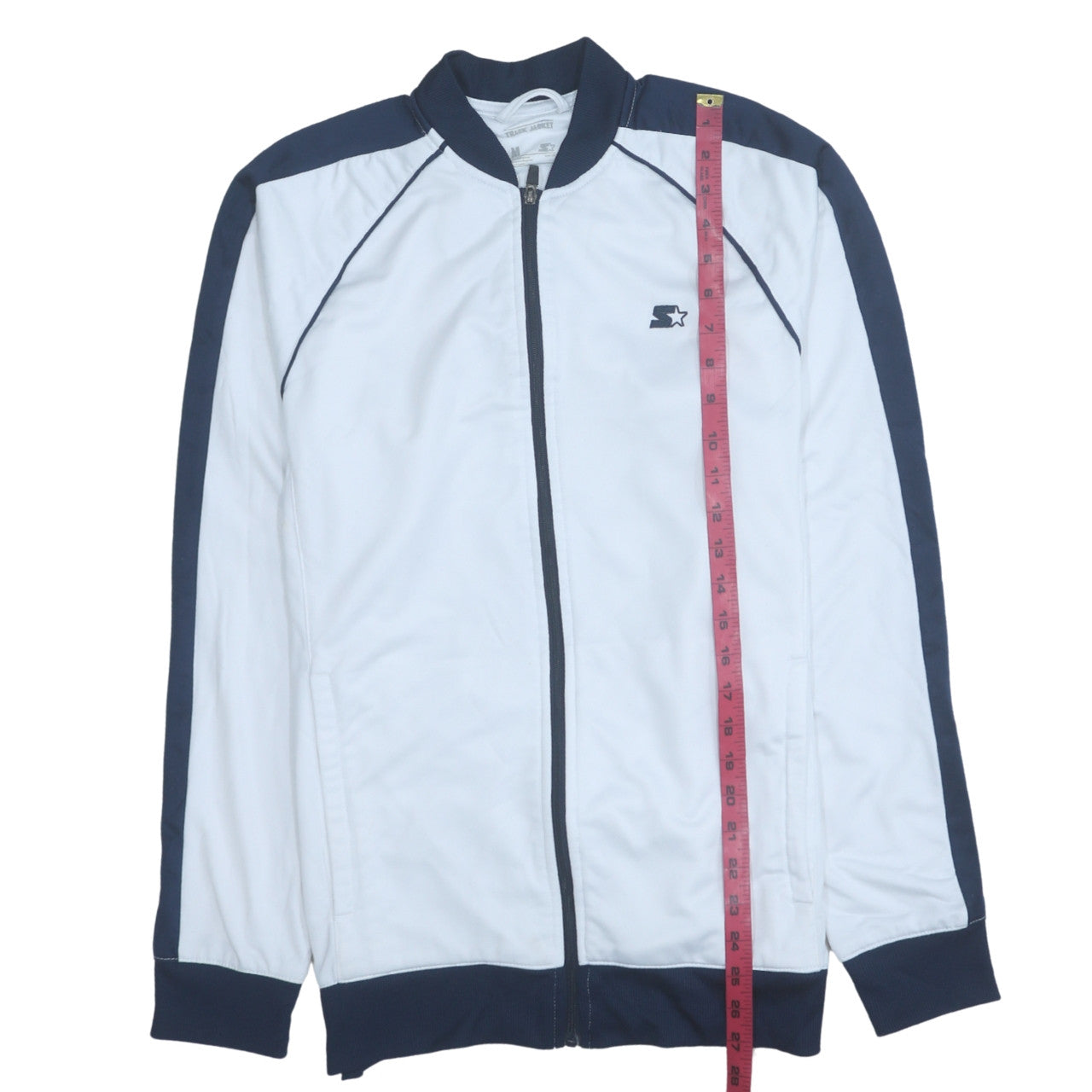 Starter Men's White Track Jacket M Regular Fit Full Zip Sports Top