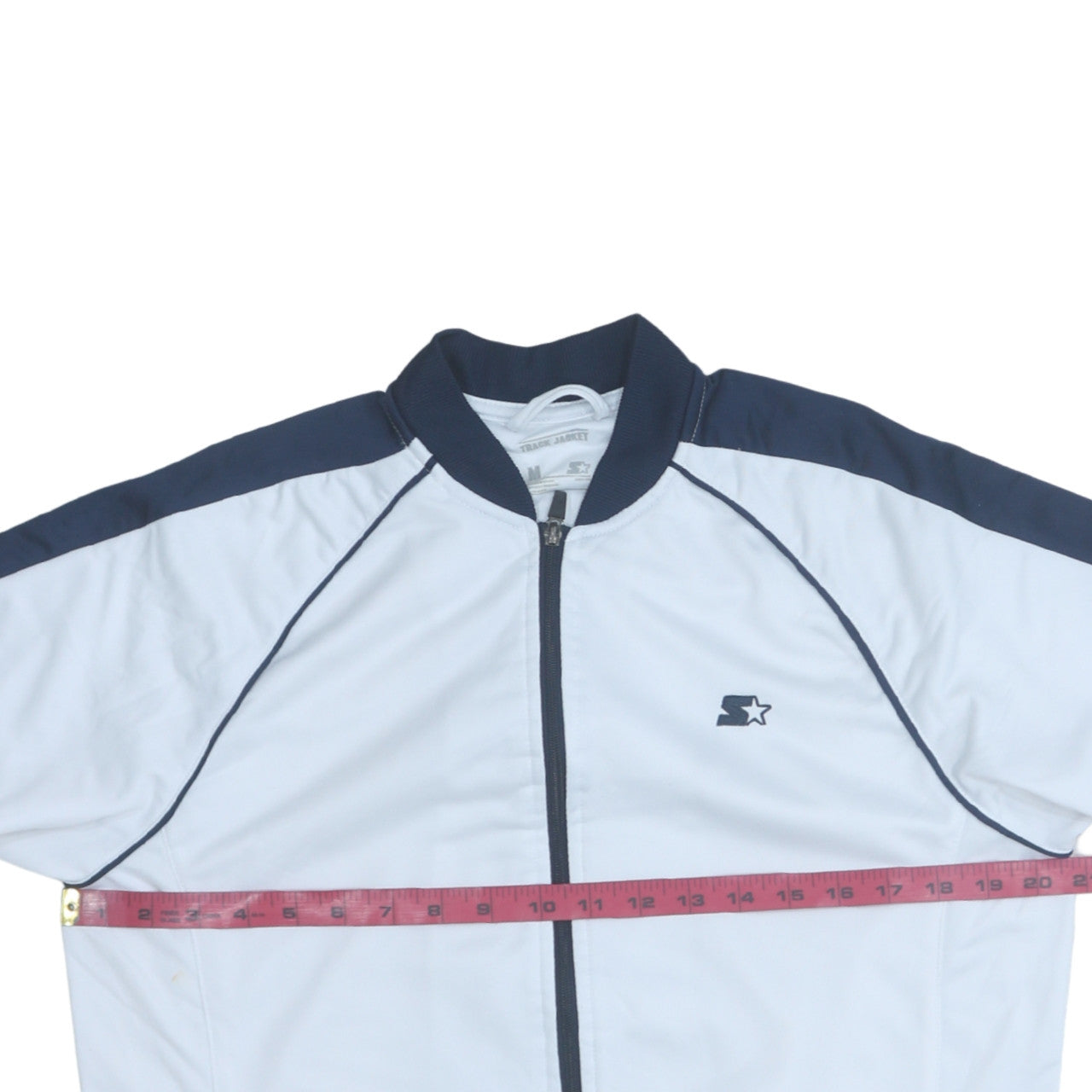 Starter Men's White Track Jacket M Regular Fit Full Zip Sports Top