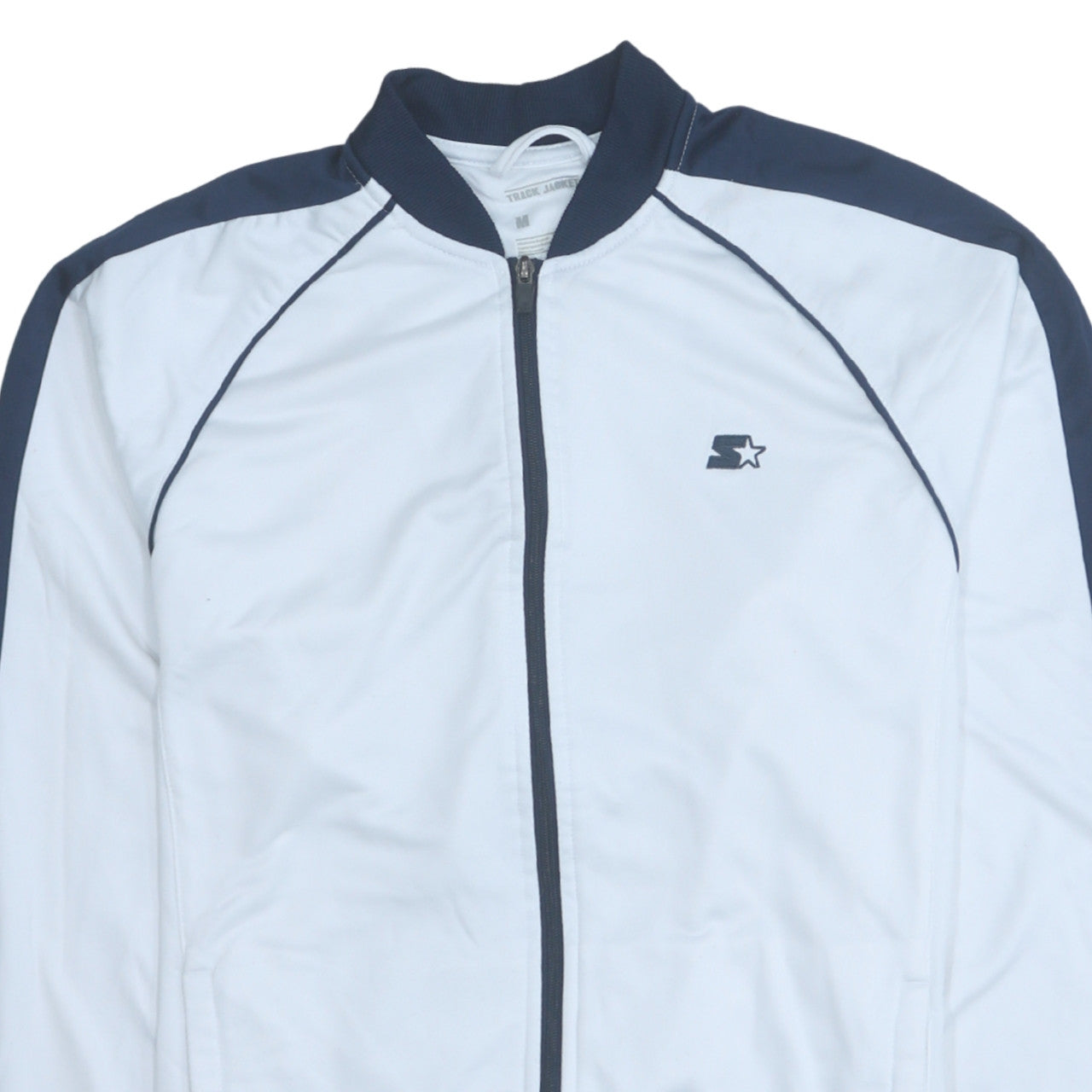 Starter Men's White Track Jacket M Regular Fit Full Zip Sports Top