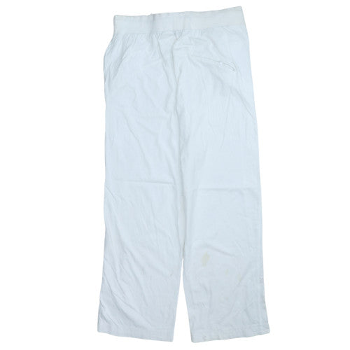 Nike Women's White XL Track Pants Lightweight Cotton Blend