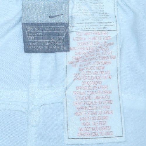 Nike Women's White XL Track Pants Lightweight Cotton Blend