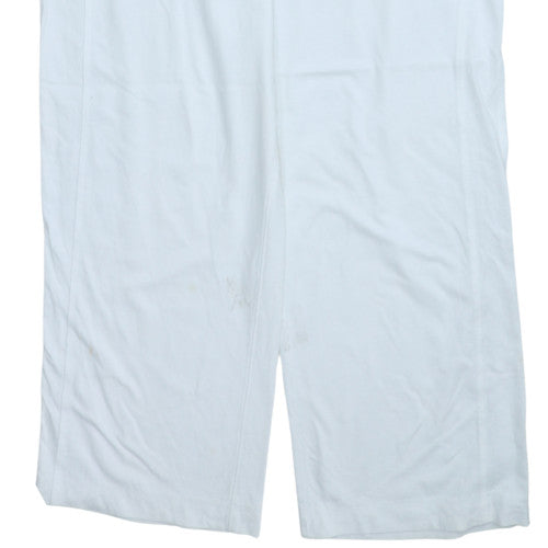 Nike Women's White XL Track Pants Lightweight Cotton Blend