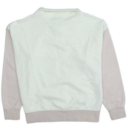 Nike Women Beige 1/4 Zip Pullover Sweatshirt XS Loose Fit