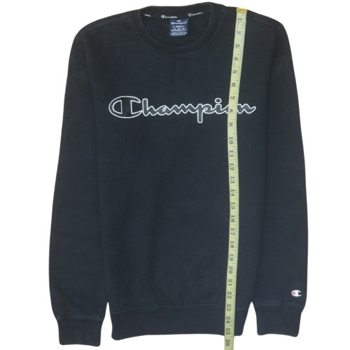 Champion Men's Black XS Pullover Sweatshirt Crew Neck Logo Sportswear