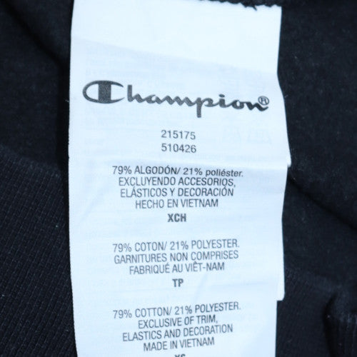 Champion Men's Black XS Pullover Sweatshirt Crew Neck Logo Sportswear