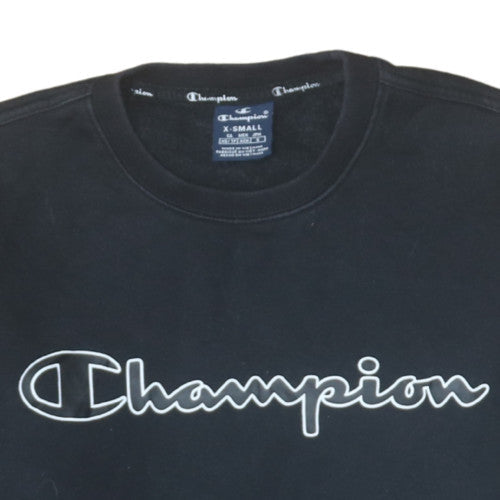Champion Men's Black XS Pullover Sweatshirt Crew Neck Logo Sportswear