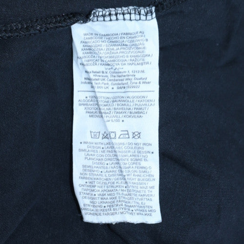Nike Men's Black Short Sleeve Cotton Logo T-Shirt Medium