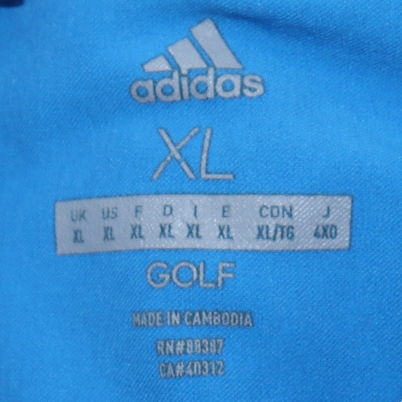 adidas Men’s Blue XL Golf 1/2 Zip Mock Neck Sweatshirt
