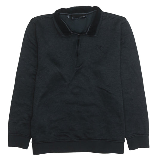 Under Armour Men's Black XL 1/4 Zip Collared Fleece Sweatshirt