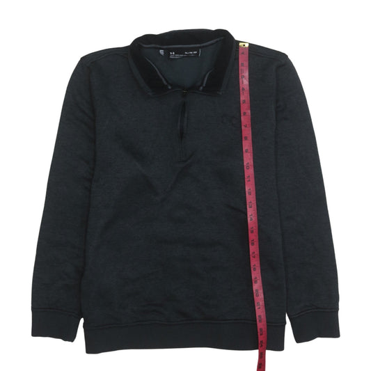 Under Armour Men's Black XL 1/4 Zip Collared Fleece Sweatshirt