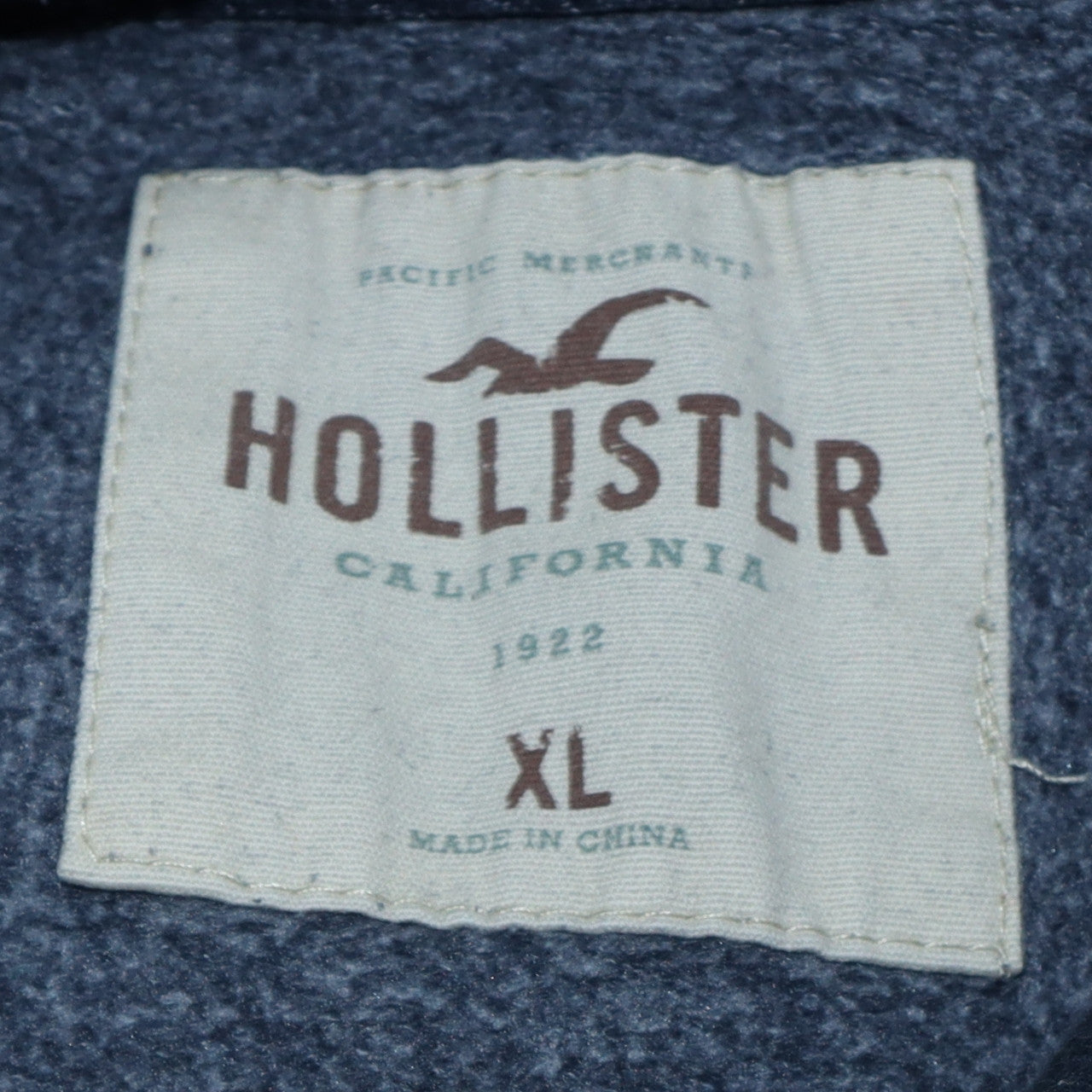 Hollister Mens Blue Pullover Hoodie XL Regular Fit Cotton Blend