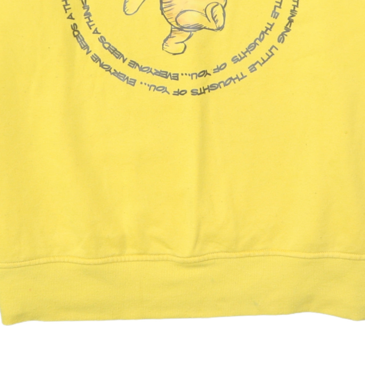 Disney Primark Womens Yellow Winnie the Pooh Pullover Sweatshirt XS