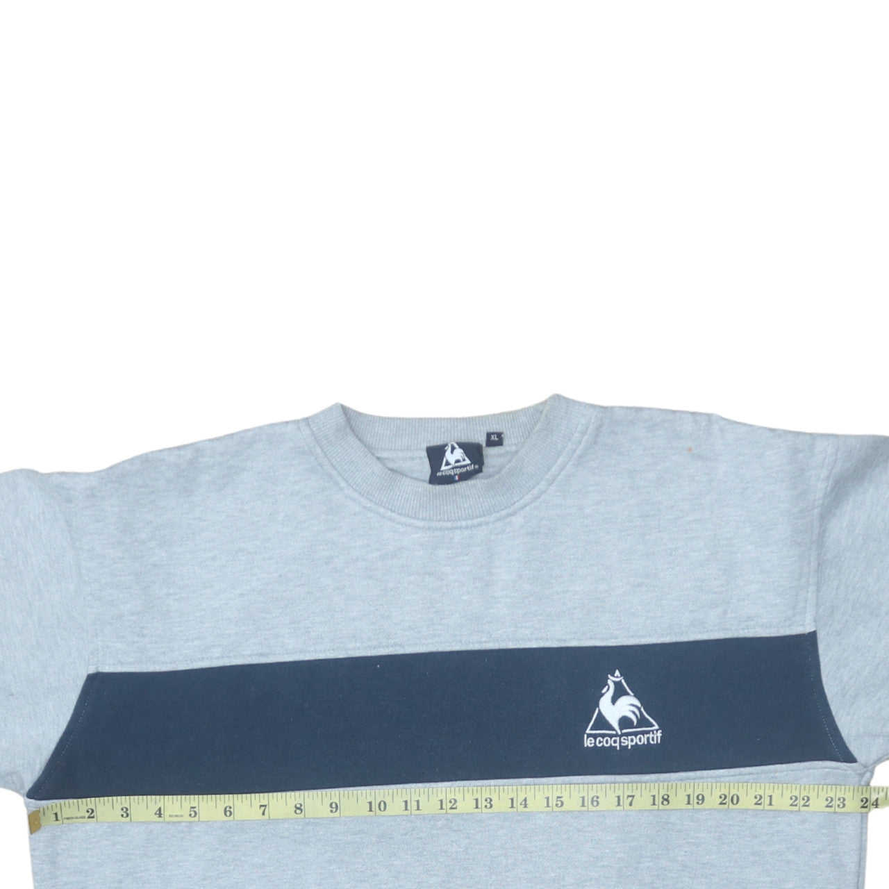 Le Coq Sportif Men's Grey XL Pullover Sweatshirt Crew Neck Logo