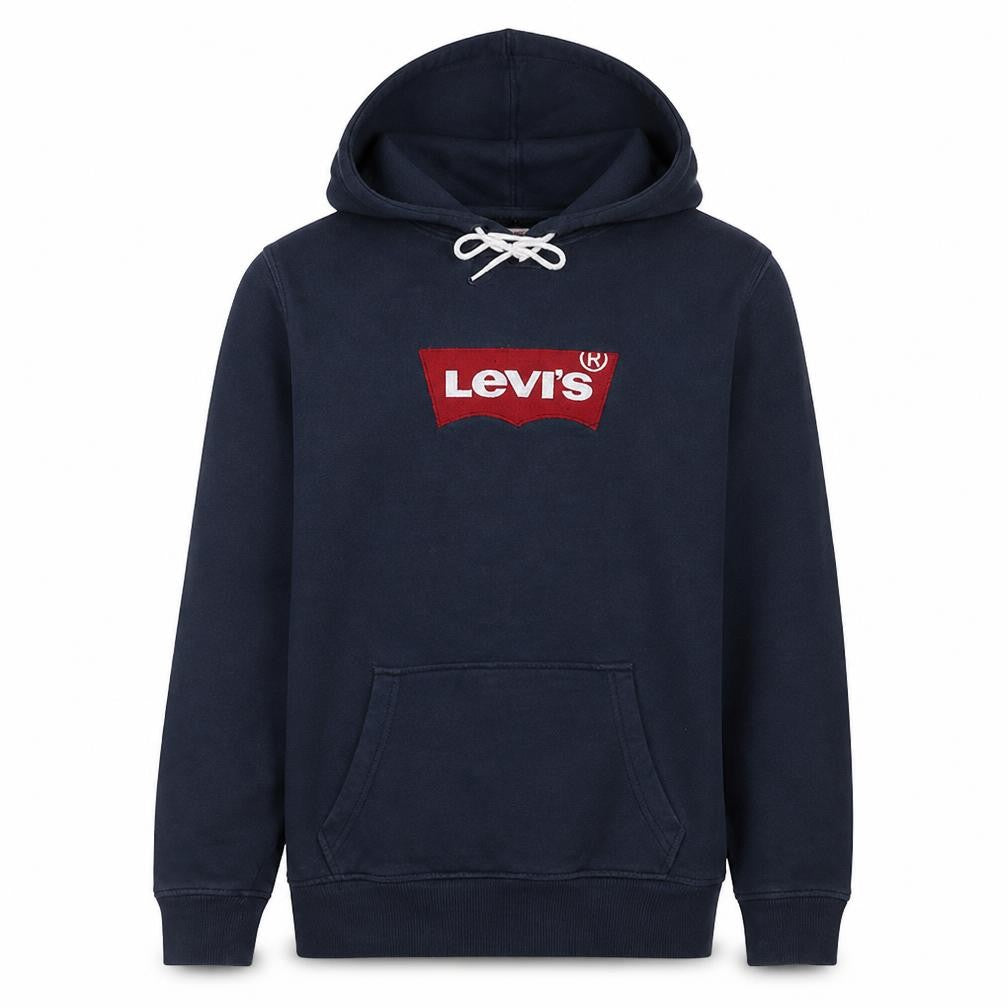 Levi's Men's Blue Pullover Hoodie Medium Logo Fleece Sweatshirt