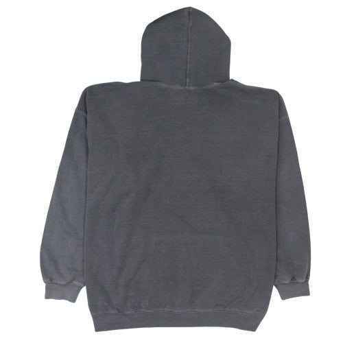 Men’s Grey Skull Graphic Pullover Hoodie Size M Fleece Gothic Style
